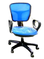 Çalışma Koltuk 17407 Model Poliüretan MAVİ Amortisör Ort Sağlam Sırt Klima Kumaş - 7