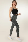 Miorre Yüksek Bel Desenli Spor Seamless Tayt - 4