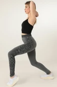 Miorre Yüksek Bel Desenli Spor Seamless Tayt thumbnail 10