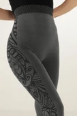 Miorre Yüksek Bel Desenli Spor Seamless Tayt - 7