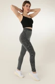 Miorre Yüksek Bel Desenli Spor Seamless Tayt - 2