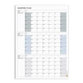 Amerikan Standardı Tarihsiz Üç Aylık Duvar Takvimi Seti, Pazar Günü Başlagıç, Üç Aylık Duvar Planlayıcısı - 50x70cm - 6