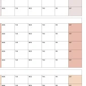 Amerikan Standardı Tarihsiz Üç Aylık Duvar Takvimi Seti, Pazar Günü Başlagıç, Üç Aylık Duvar Planlayıcısı - 50x70cm - 8