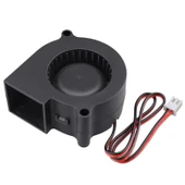 12V DC Salyangoz Fan 5015 12V 2-Pin 3D Yazıcı Soğutma Fanı thumbnail 2