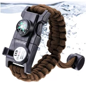 Orcamp Paracord Hayatta Kalma Bilekliği Kahve OUT-4300 - 1