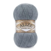 Alize Angora Gold El Örgü İpi 87 Koyu Gri - 1
