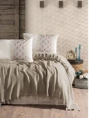 Cotton Box Jakarlı Çift Kişilik Pike Takımı Papına Taş - 1