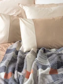 cotton Box Comfy Pamuk Battaniyeli Tek Kişilik Nevresim Takımı Clement Vizon thumbnail 2