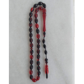 Ateş Kehribar Rengi Tesbih,33 Taneli Sistemli Tespih. - 3