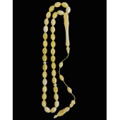 Damla Kehribar Rengi Tesbih,toz Beyrut Kehribar Benzeri Sistemli Tespih - 1