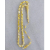 Damla Kehribar Rengi Tesbih,toz Beyrut Kehribar Benzeri Sistemli Tespih - 3