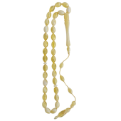 Damla Kehribar Rengi Tesbih,toz Beyrut Kehribar Benzeri Sistemli Tespih - 4