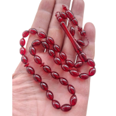 Damla Kehribar Ateş Kehribar Renk Tesbih,toz Kehribar Benzeri,sistemli Tespih - 2