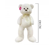 Salaş Ayı 130 Cm Ekru Peluş Ayı Sevgiliye Hediye - 1