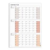 Amerikan Standardı Tarihsiz Üç Aylık Duvar Takvimi, Kahve Tonları, Pazar Günü Başlagıç, Üç Aylık Duvar Planlayıcısı, 90 thumbnail 5