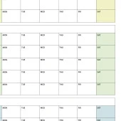 Amerikan Standardı Tarihsiz Üç Aylık Duvar Takvimi, Yeşil Renkler, Pazar Günü Başlagıç, Üç Aylık Duvar Planlayıcısı, 90 - 4