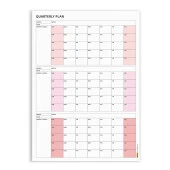 Amerikan Standardı Tarihsiz Üç Aylık Duvar Takvimi, Pembe Renkler, Pazar Günü Başlagıç, Üç Aylık Duvar Planlayıcısı, 90 thumbnail 5