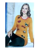 Turuncu 2 Li Taytlı Pijama Takımı - Bellamood 1354 - 2