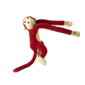 Pelüş Maymun Sevimli Sarılan Maymun Kırmızı 50 Cm - 1