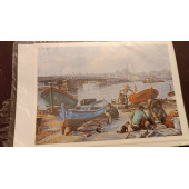 Famous Turkish Painters - Ünlü Türk Ressamları HÜSEYİN CAHİT DERMAN Galata Köprüsü - 1