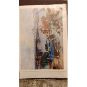 Famous Turkish Painters - Ünlü Türk Ressamları HÜSEYİN CAHİT DERMAN Galata Köprüsü - 2