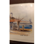 Famous Turkish Painters - Ünlü Türk Ressamları , Kandilli İskelesi , Murat Çakan- Baskı resim - 2