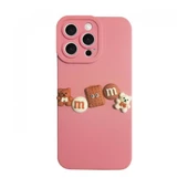 iPhone 14 Pro Max Kılıf 3D M Bear Kamera Korumalı Silikon Kapak - 8