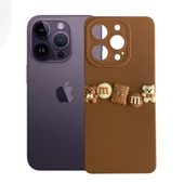 iPhone 14 Pro Max Kılıf 3D M Bear Kamera Korumalı Silikon Kapak - 5