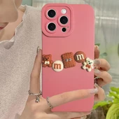 iPhone 14 Pro Max Kılıf 3D M Bear Kamera Korumalı Silikon Kapak - 10