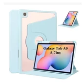Samsung Galaxy Tab A9 8.7inç X110 X113 X115 X117 Kılıf Termik Kalem Bölmeli Dönebilen Standlı Case SET - 9