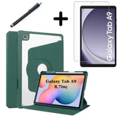 Samsung Galaxy Tab A9 8.7inç X110 X113 X115 X117 Kılıf Termik Kalem Bölmeli Dönebilen Standlı Case SET - 1