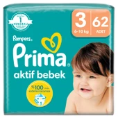 Prima Bebek Bezi Beden:3 (6-10Kg) Midi 186 Adet Ekonomik Fırsat Pk thumbnail 2