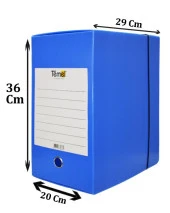 Arşiv ve Proje Kutusu 29x36x20cm Mavi 10 Adet - 3