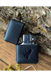 El Yapımı Hakiki Deri Kılıflı Zippo Çakmak - 3