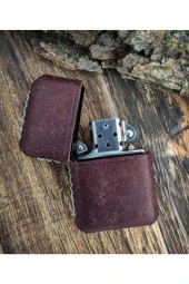 ( Kılıf ) Italyan Derisi Pueblo El Yapımı Deri Zippo Çakmak Kılıf - 3