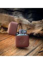 El Yapımı Deri Kılıflı Zippo Çakmak - 4