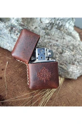 El Yapımı Hakiki Deri Kılıflı Çakmak - 3