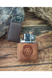 El Yapımı Hakiki Deri Zippo Çakmak - 5