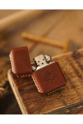 El Yapımı Hakiki Deri Kılıflı Çakmak - 1