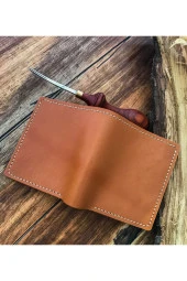 El Yapımı Hakiki Deri Klasik Cüzdan - 4