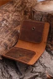 El Yapımı Hakiki Deri Cüzdan - 3