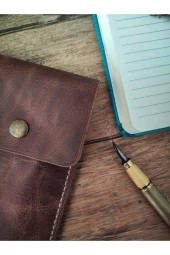 El Yapımı Deri Kalemlik - 4