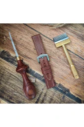 El Yapımı Deri Saat Kordonu - 4