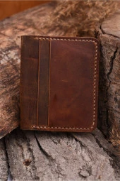 El Yapımı Hakiki Deri Cüzdan - 1