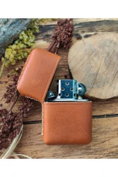 El Yapımı Deri Kılıflı Zippo Çakmak - 2