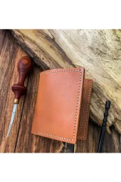 El Yapımı Hakiki Deri Klasik Cüzdan - 1