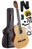 Maxword X47 Profesyonel Masif Ağaç Ekolayzerli Elektro Klasik Gitar Seti 4/4 Üst Segment - 1