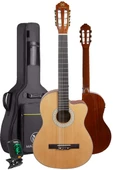 Maxword X47 Profesyonel Masif Ağaç Ekolayzerli Elektro Klasik Gitar Seti 4/4 Üst Segment - 3