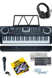 Midex PS-1500BK-H Başlangıç İçin 61 Tuşlu Org Kulaklık Notalık Adaptör Öğrenim Metodu (100 Ses 100 Ritim) - 1