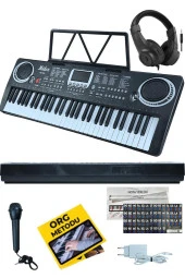 Midex PS-1500BK-H Başlangıç İçin 61 Tuşlu Org Kulaklık Notalık Adaptör Öğrenim Metodu (100 Ses 100 Ritim) - 2